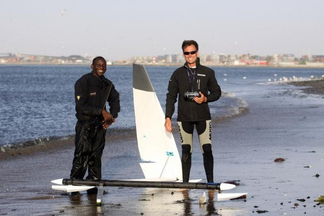 Model testing in Walvis Bay - Vestas SailRocket V2 &copy; Vestas Sailrocket - copyright http://www.sailrocket.com